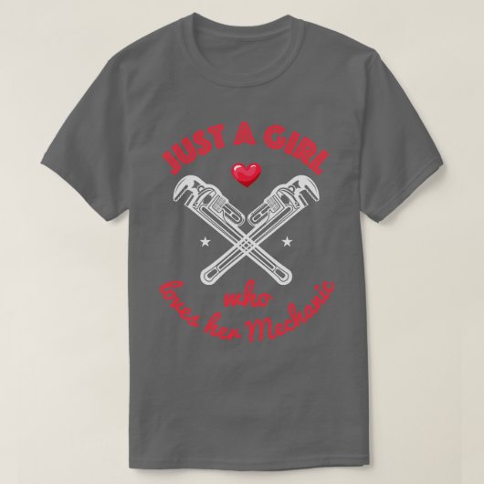 Nur ein Mädchen, das ihre Mechanik Liebe T-Shirt (Design vorne)