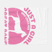 Nur ein Mädchen, das ihren großen Besitzer von Dän Fleecedecke (Vorderseite (Horizontal))