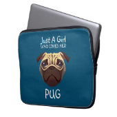 Nur ein Mädchen, das ihren Mops Liebe Laptopschutzhülle (Vorderseite Links)