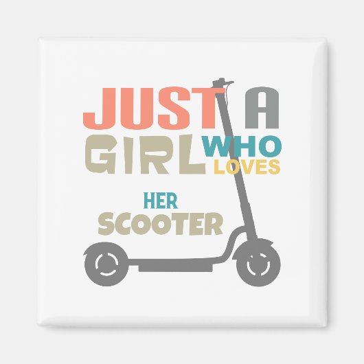 Nur ein Mädchen, das ihren Roller Liebe Magnet (Vorne)