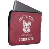 Nur ein Mädchen, das ihren Schnauzer Liebe Laptopschutzhülle (Vorne Rechts)
