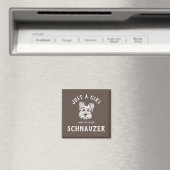 Nur ein Mädchen, das ihren Schnauzer Liebe Magnet (In Situ (Geschirrspüler))