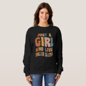 Nur ein Mädchen, das Inline-Skating liebt Sweatshirt (Vorne ganz)