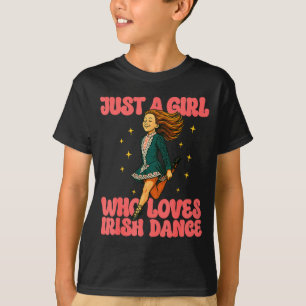 Nur ein Mädchen, das irischen Tanz liebt Vintage I T-Shirt