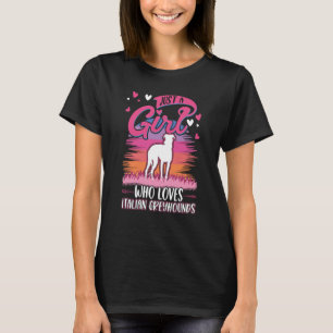 Nur ein Mädchen, das Italienische Windhunde liebt T-Shirt