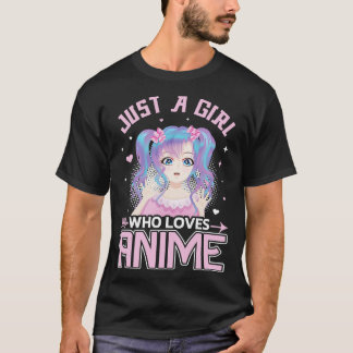 Nur ein Mädchen, das japanisches Comic zu 1 Liebe T-Shirt