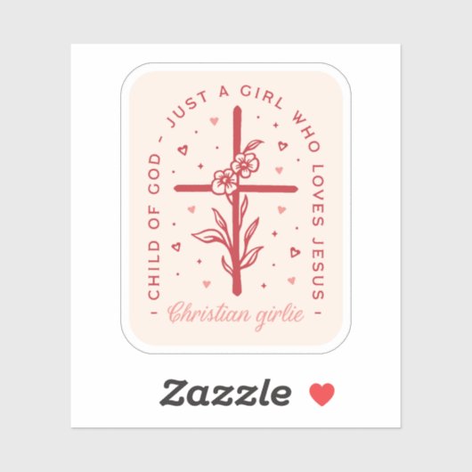 Nur ein Mädchen, das Jesus Christliche Mädchen Lie Aufkleber (Blatt)