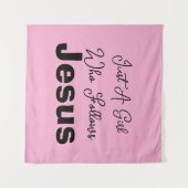 Nur ein Mädchen, das Jesus folgt Wandteppich (Vorderseite (Horizontal))