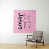 Nur ein Mädchen, das Jesus folgt Wandteppich (Beispiel (Horizontal))