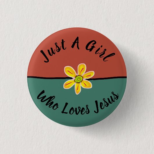Nur ein Mädchen, das Jesus Liebe Button (Vorderseite)