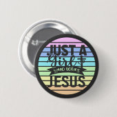 Nur ein Mädchen, das Jesus Liebe Button (Vorne & Hinten)