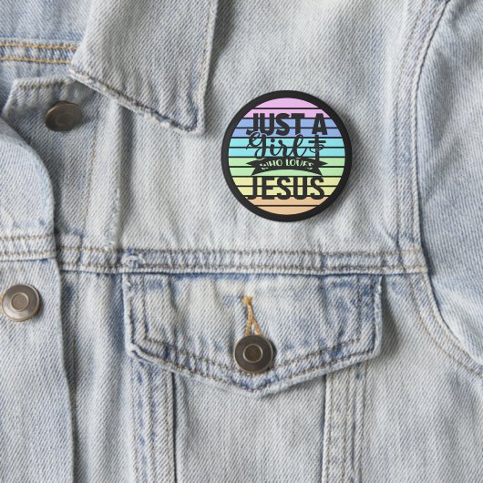 Nur ein Mädchen, das Jesus Liebe Button (Beispiel)