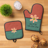 Nur ein Mädchen, das Jesus Liebe Ofenhandschuh & Topflappen-Set (Oben Unten)