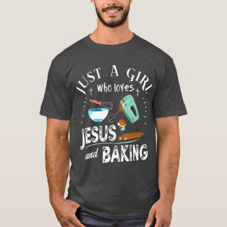 Nur ein Mädchen, das Jesus Liebe und Christlich ge T-Shirt