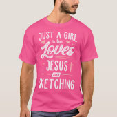 Nur ein Mädchen, das Jesus Liebe und Geschenkwomen T-Shirt (Vorderseite)