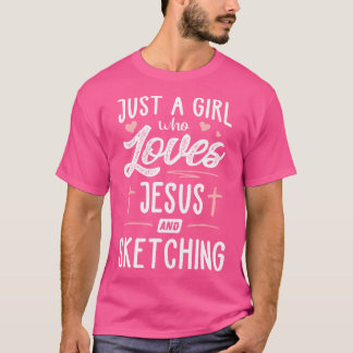 Nur ein Mädchen, das Jesus Liebe und Geschenkwomen T-Shirt