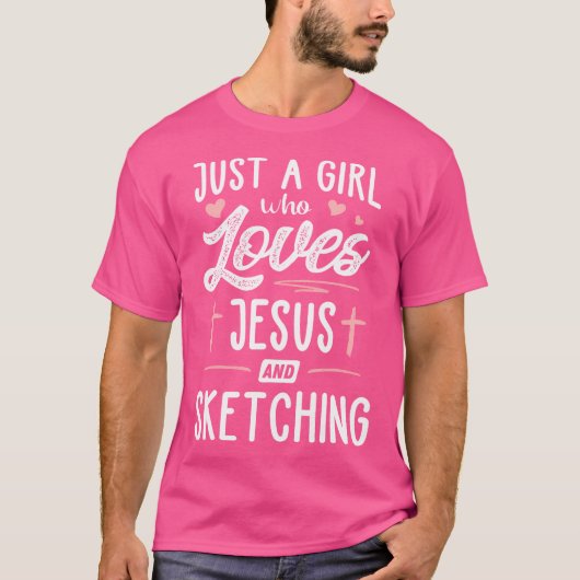 Nur ein Mädchen, das Jesus Liebe und Geschenkwomen T-Shirt (Vorderseite)