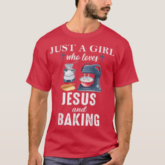 Nur ein Mädchen, das Jesus Liebe und Niedliches Fu T-Shirt