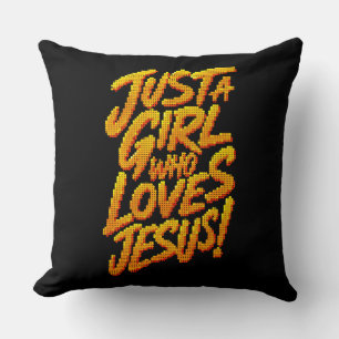 Nur Ein Mädchen Das Jesus Liebt Geometrisch Christ Kissen