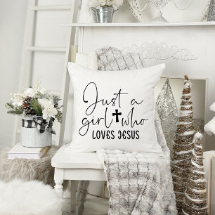 Nur ein Mädchen, das Jesus Personalisiert Liebe Kissen