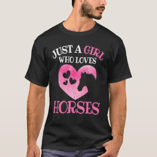 Nur ein Mädchen, das Jesus Pferde Reitpferd Gi lie T-Shirt