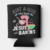 Nur ein Mädchen, das Jesus und Backen Liebe - Funn Dosenkühler (Rückseite)