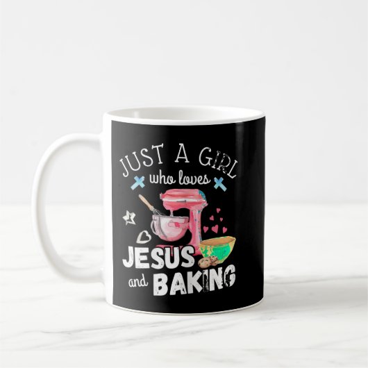 Nur ein Mädchen, das Jesus und Backen Liebe - Funn Kaffeetasse (Links)