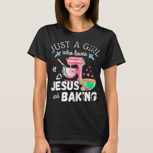Nur ein Mädchen, das Jesus und Backen Liebe - Funn T-Shirt (Vorderseite)