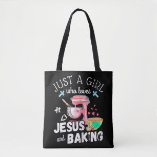 Nur ein Mädchen, das Jesus und Backen Liebe - Funn Tasche