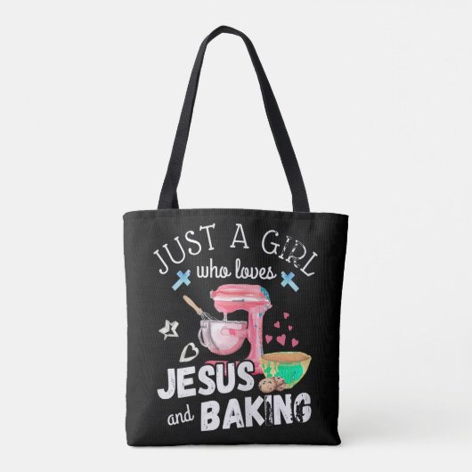 Nur ein Mädchen, das Jesus und Backen Liebe - Funn Tasche (Rückseite)