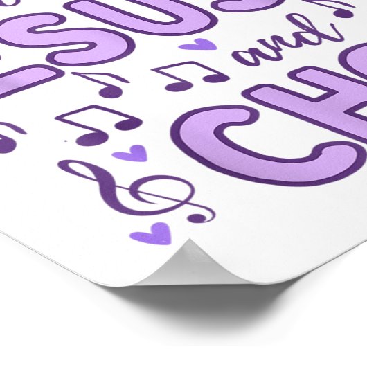 Nur ein Mädchen, das Jesus und Chor Liebe und mich Poster (Ecke)