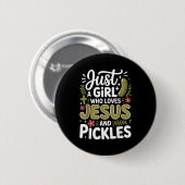 Nur Ein Mädchen Das Jesus Und Ckles Liebt  Button (Vorne & Hinten)
