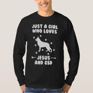 Nur ein Mädchen, das Jesus und die deutschen Hirte T-Shirt