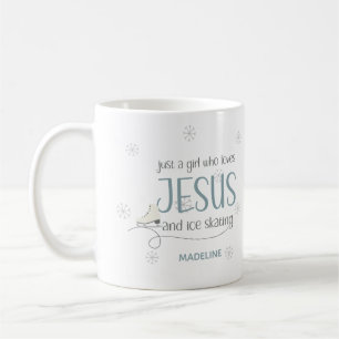 Nur ein Mädchen, das Jesus und Eislaufen liebt Kaffeetasse