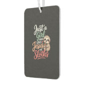 Nur ein Mädchen, das Jesus und Faultiere liebt T-S Autolufterfrischer (Links)