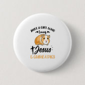 Nur ein Mädchen, das Jesus und Guinea Liebe Button (Vorderseite)