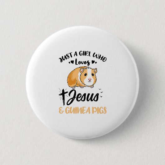 Nur ein Mädchen, das Jesus und Guinea Liebe Button (Vorderseite)