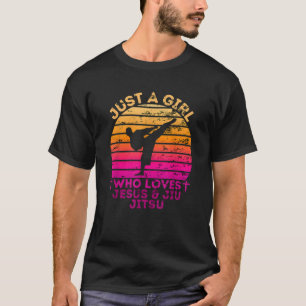 Nur ein Mädchen, das Jesus und Jujutsu Liebe T-Shirt