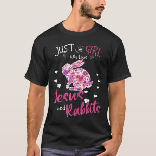 Nur ein Mädchen, das Jesus und Kaninchen Liebe, ko T-Shirt
