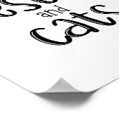 Nur ein Mädchen, das Jesus und Katzen Christliche  Poster (Ecke)