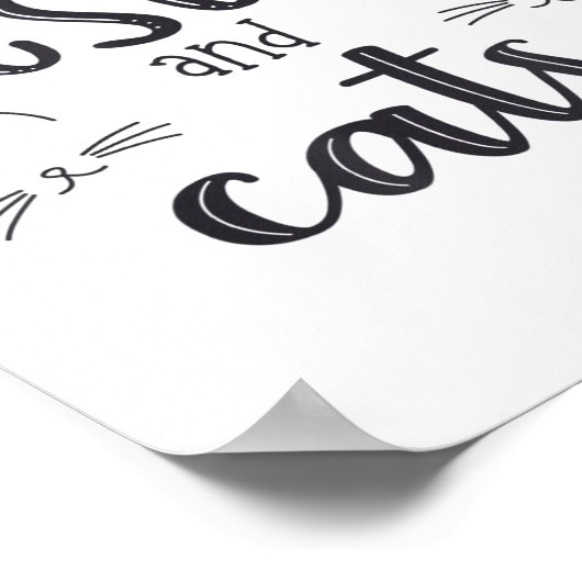 Nur ein Mädchen, das Jesus und Katzen Liebe _3 Poster (Ecke)