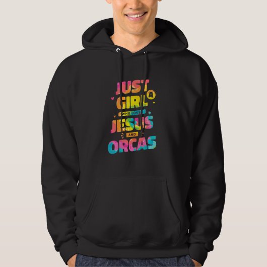Nur ein Mädchen, das Jesus und Orcas Gefärbte Kraw Hoodie (Vorderseite)