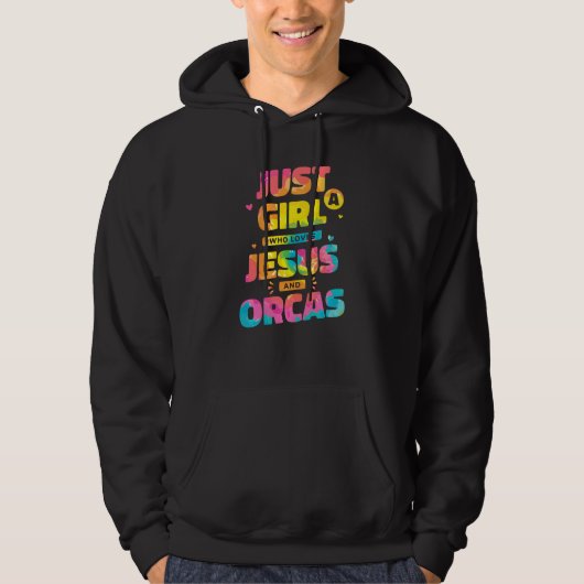 Nur ein Mädchen, das Jesus und Orcas Gefärbte Kraw Hoodie (Vorderseite)