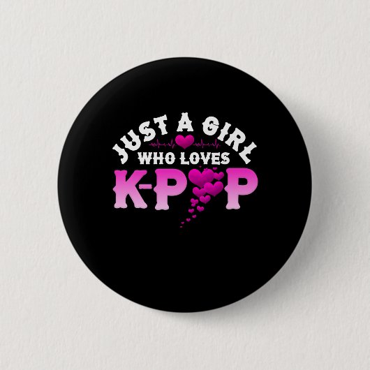 Nur ein Mädchen, das K-Pop Finger KPop Liebe Button (Vorderseite)