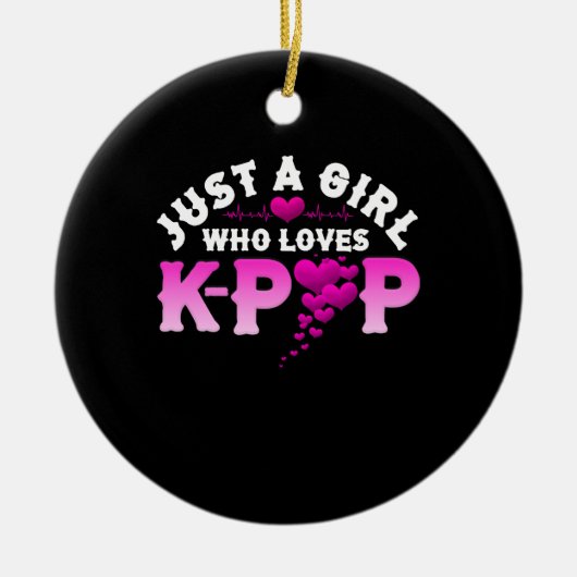 Nur ein Mädchen, das K-Pop Finger KPop Liebe Keramik Ornament (Vorne)