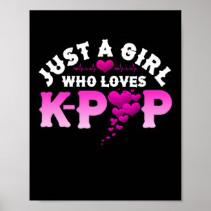 Nur ein Mädchen, das K-Pop Finger KPop Liebe Poster