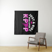 Nur ein Mädchen, das K-Pop Finger KPop Liebe Wandteppich (Beispiel (Horizontal))