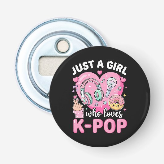 Nur ein Mädchen das K-Pop liebt Flaschenöffner (Vorderseite)