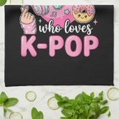 Nur ein Mädchen das K-Pop liebt Geschirrtuch (Gefaltet)