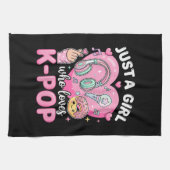Nur ein Mädchen das K-Pop liebt Geschirrtuch (Horizontal)